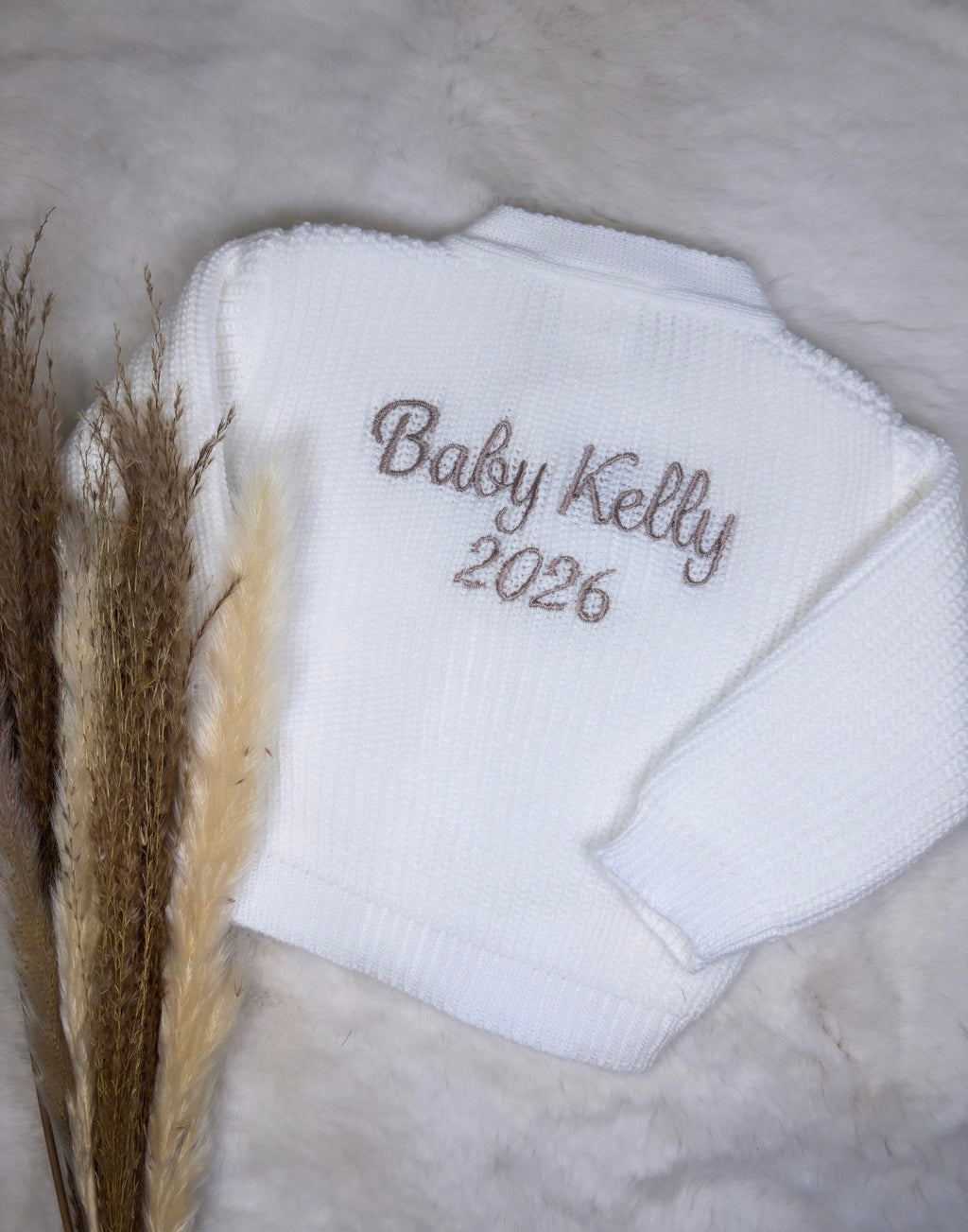 Baby Announcement knitted cardigan