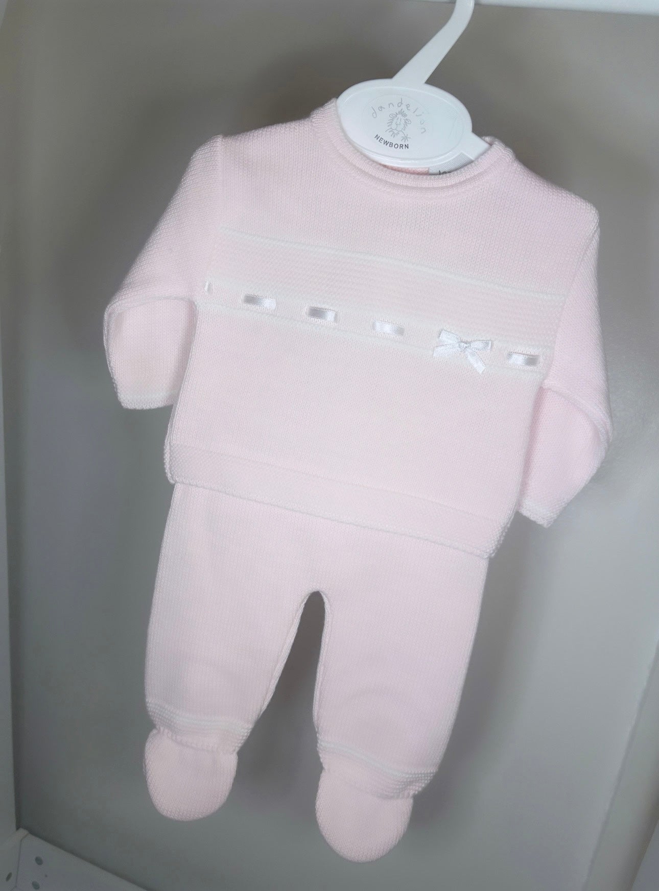 Pink Knitted Two Piece Set