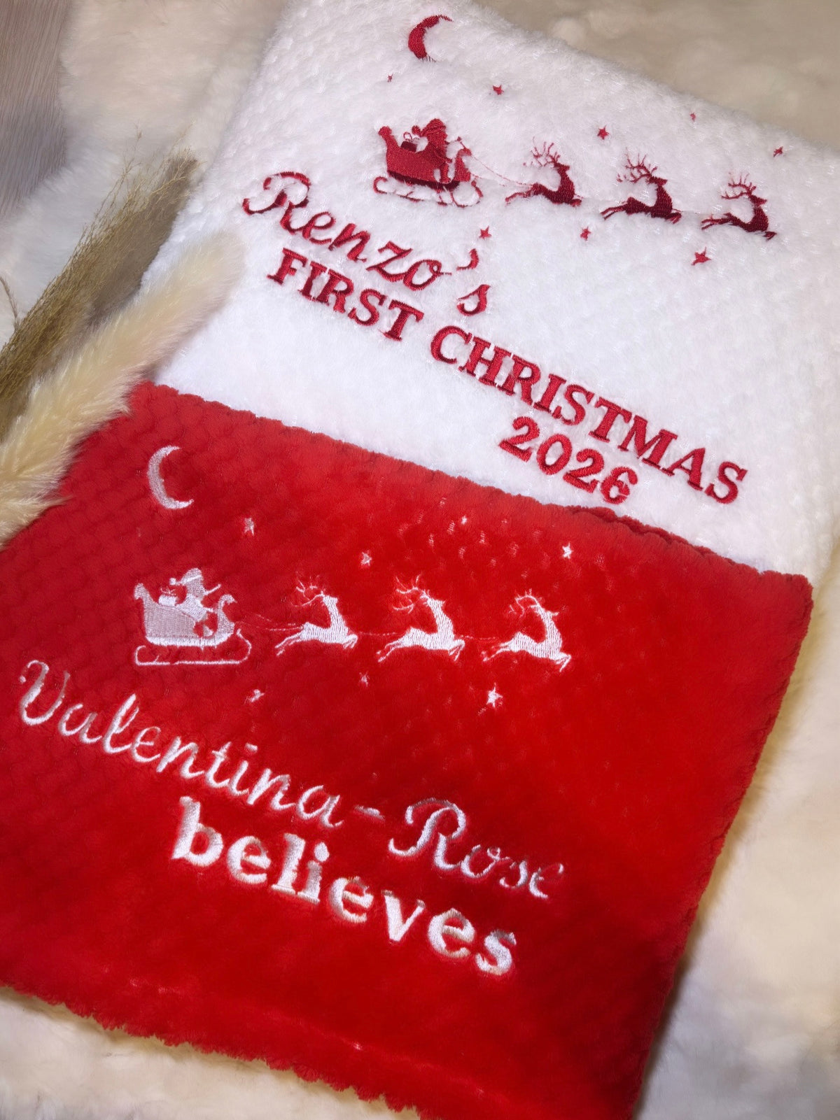 Christmas Waffle blanket