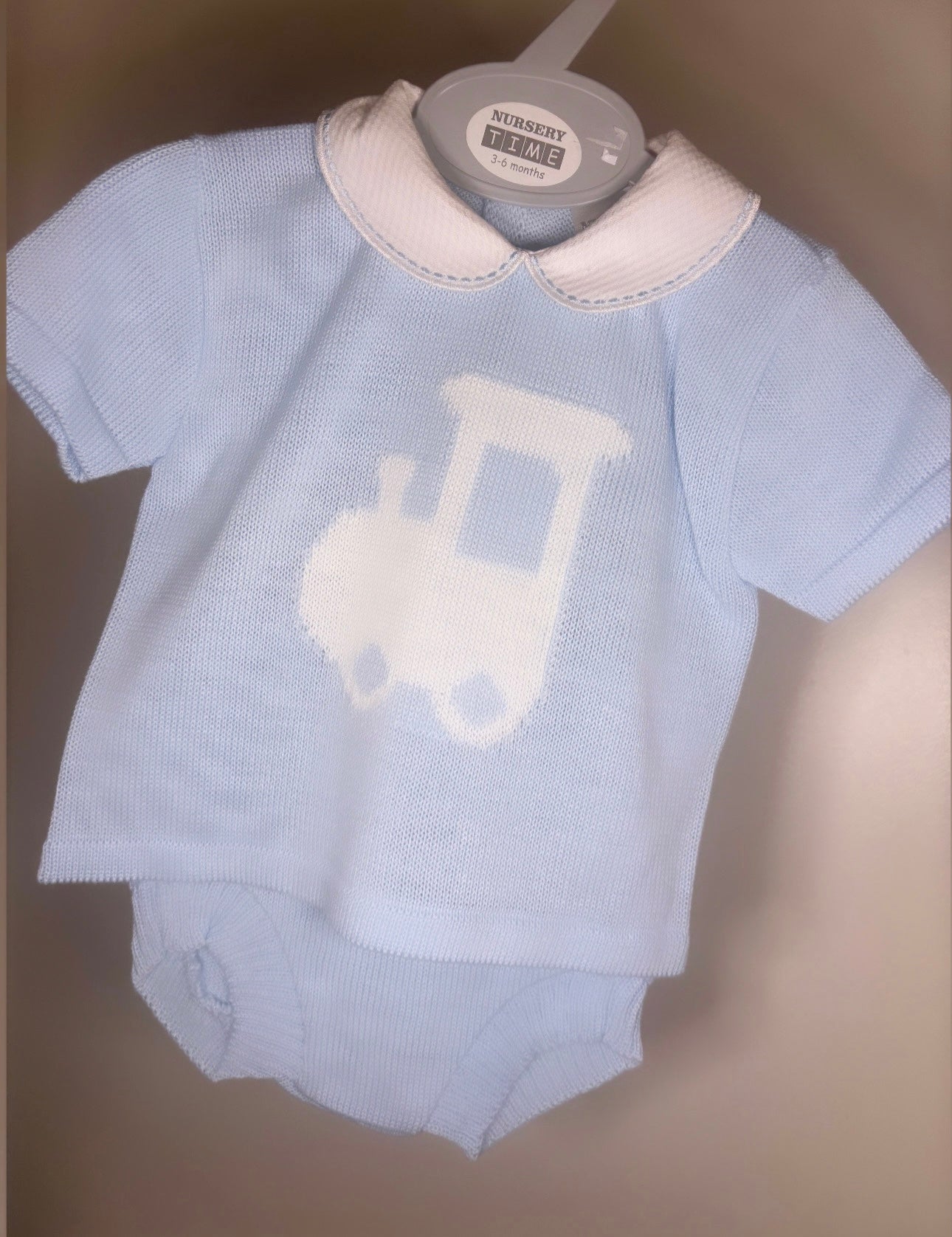 Train Knitted Jam Pants Set