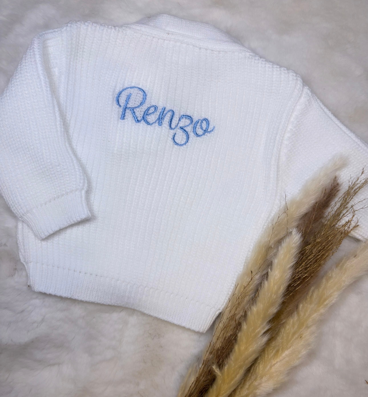 Baby Name personalised knitted cardigan