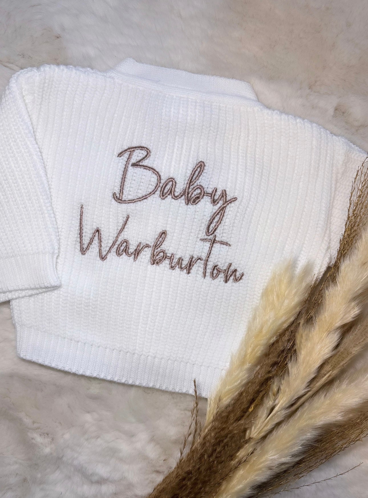 Baby Announcement knitted cardigan