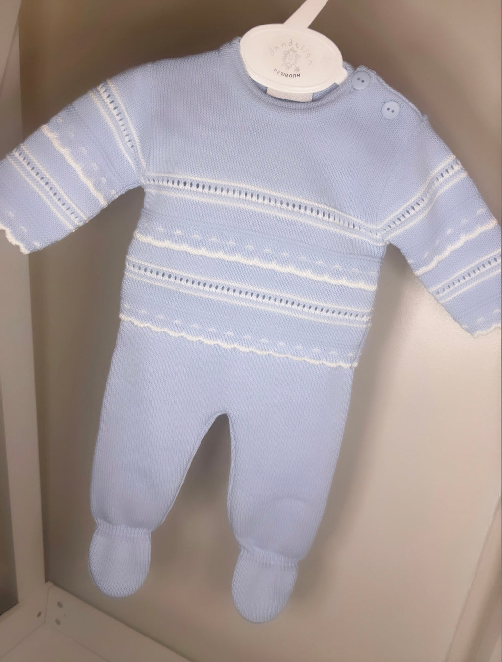 Blue Knitted Two Piece Set