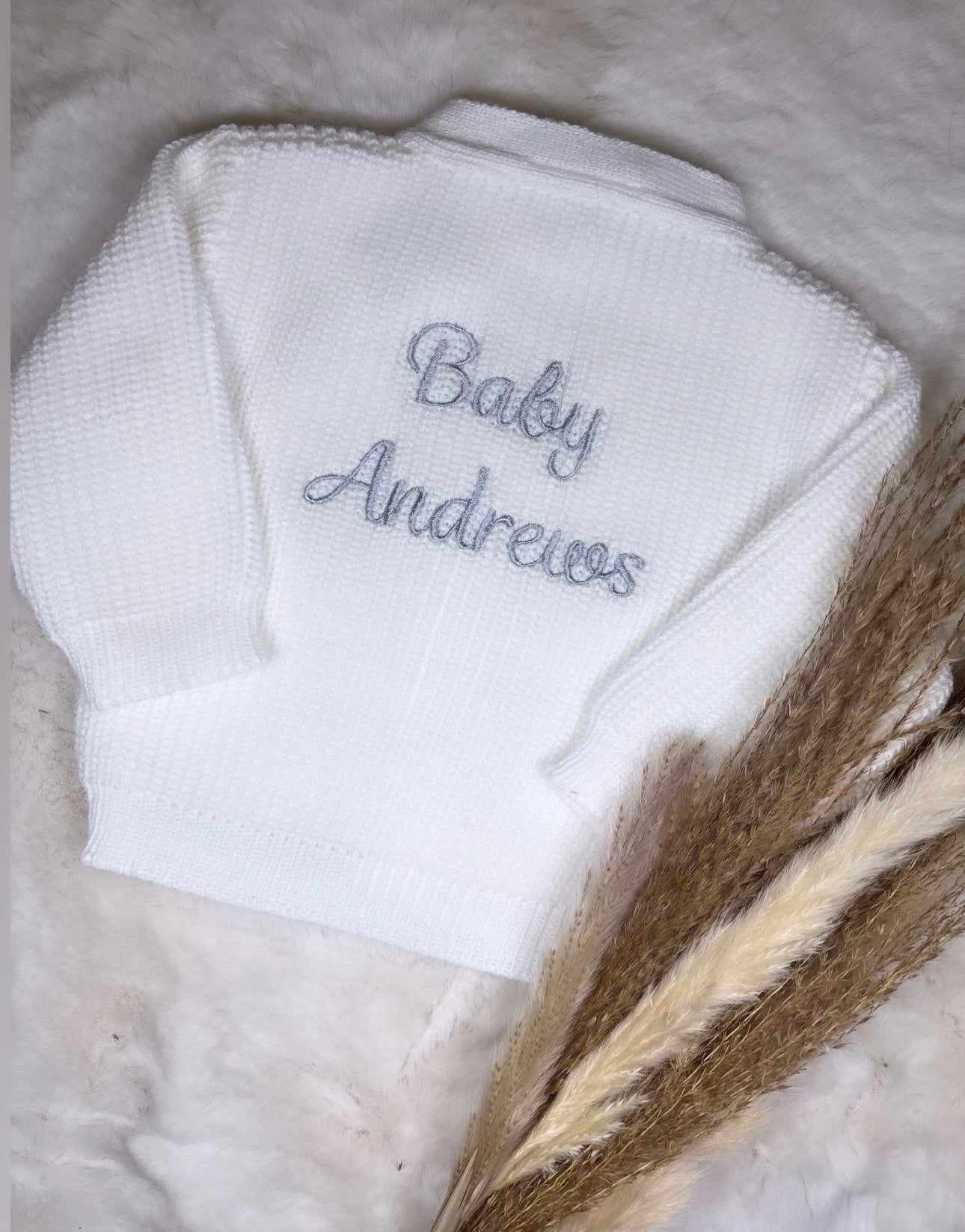 Baby Announcement knitted cardigan