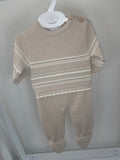 Beige Knitted Two Piece Set