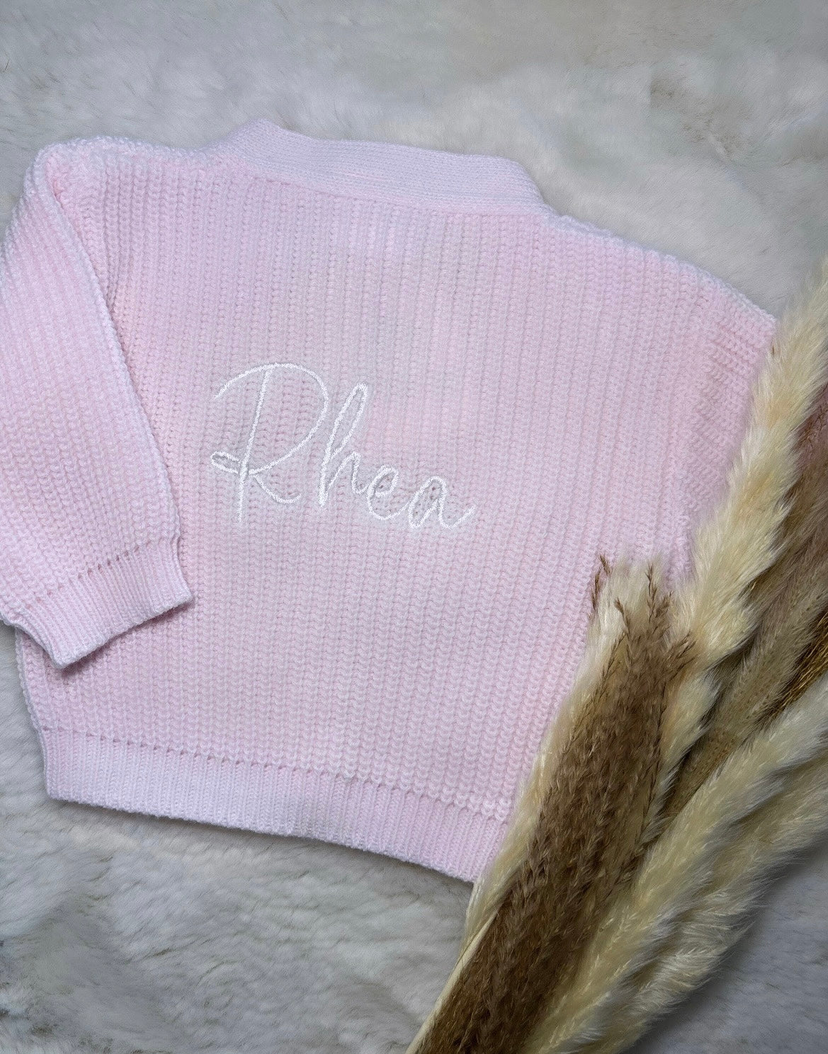 Baby Name personalised knitted cardigan
