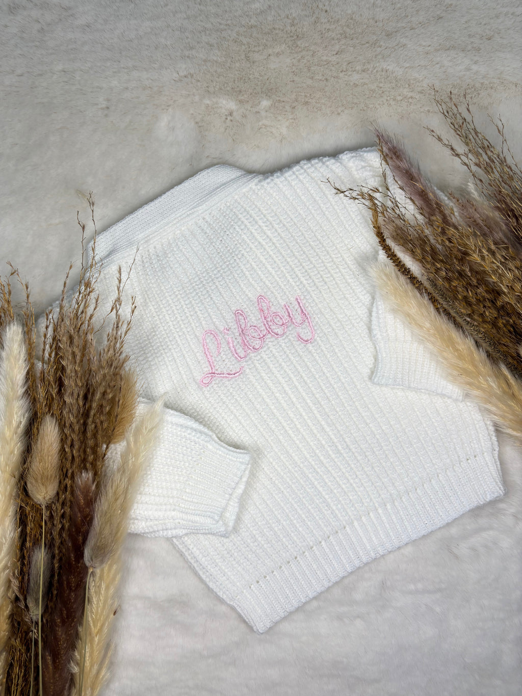 Baby Name personalised knitted cardigan
