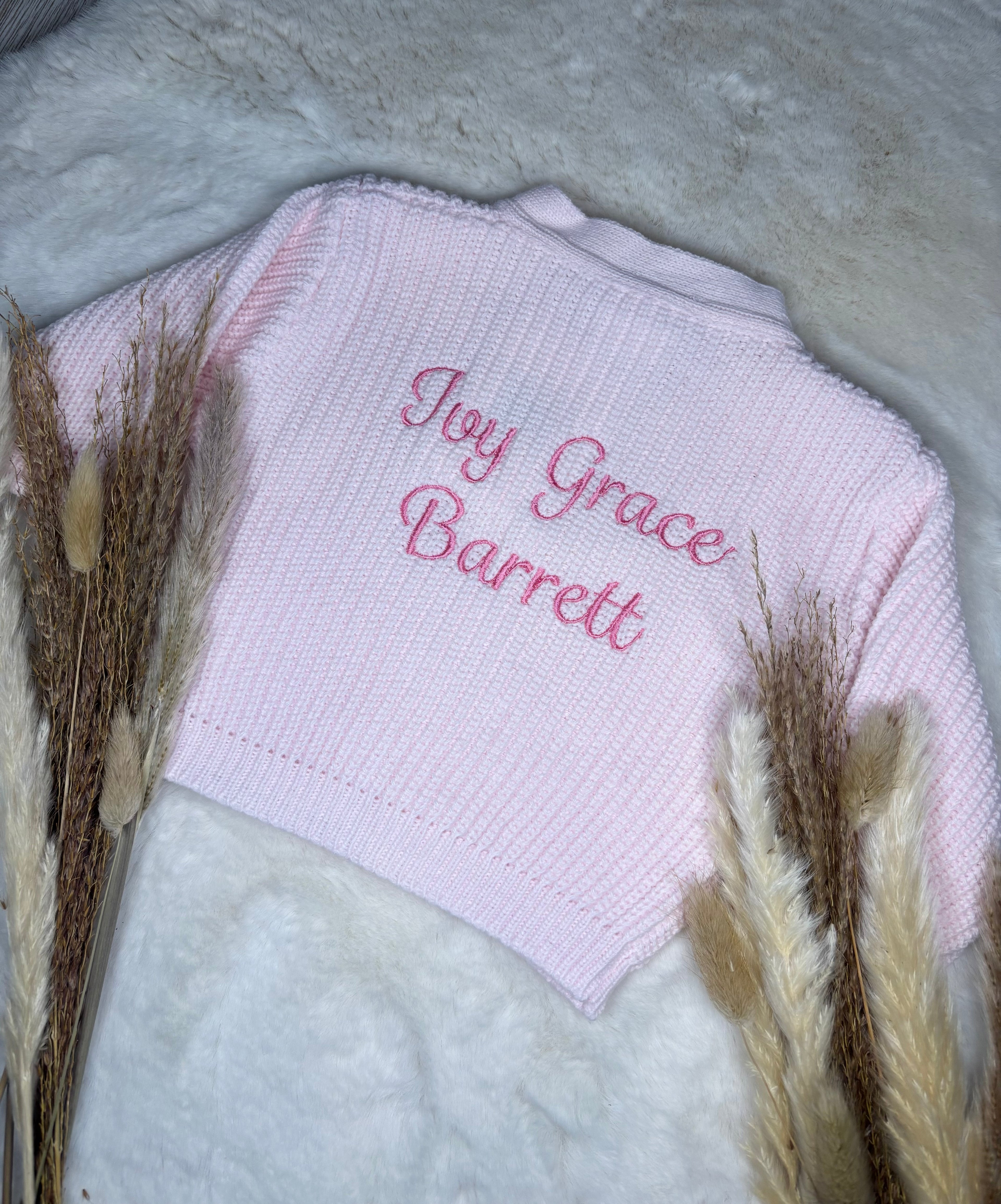 Baby Name personalised knitted cardigan